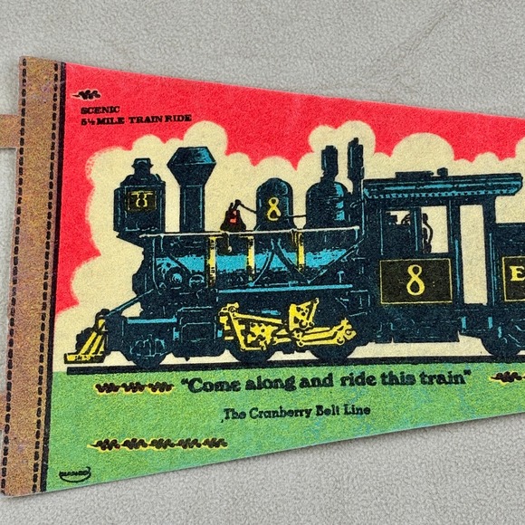 Vintage‎ Collectible Edaville Railroad Pennant Souvenir South Carver MA 25.5 in - Picture 3 of 9